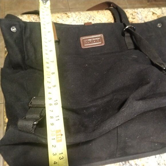 ARCH The Original Arch Bag Black Large Canvas & Leather Bag - Picture 15 of 15